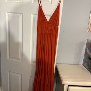 SHEIN Rust Red Spaghetti Strap Maxi Dress